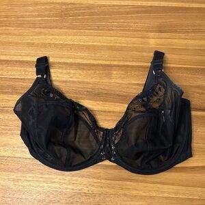 Elomi Black Sheer Bra 32J/32M